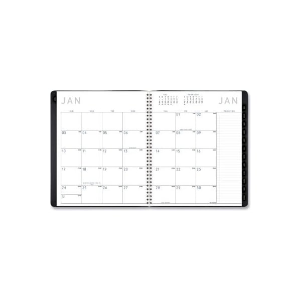 At-A-Glance Contemporary Monthly Planner, Premium Paper, 11 x 9, Black Cover, 2022 70260X05 - main